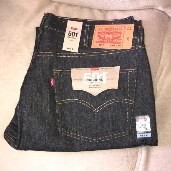 Levi’s 501 original 40 x 30 shrink to fit straight leg jeans New - Picture 2 of 8
